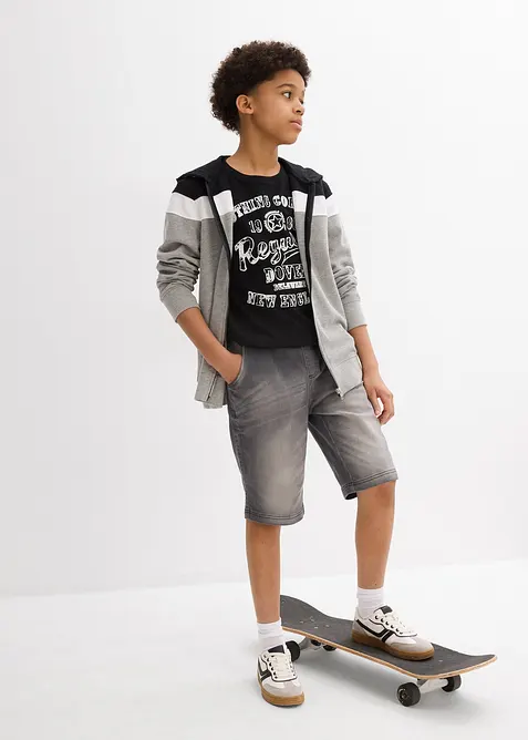 Pull on-sweat bermudashorts i denim, Regular Fit, bonprix