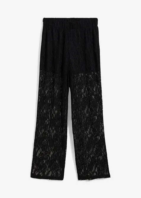 Pull on-bukse med blonder, bonprix