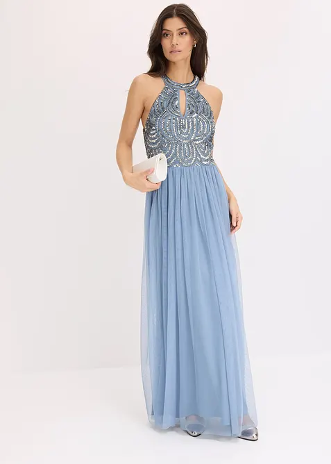 Maxikjole med paljettbroderi, bonprix