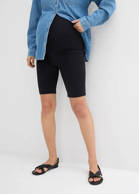 Mamma-sykkelbukse i &oslash;kologisk bomull (2-pack), bonprix