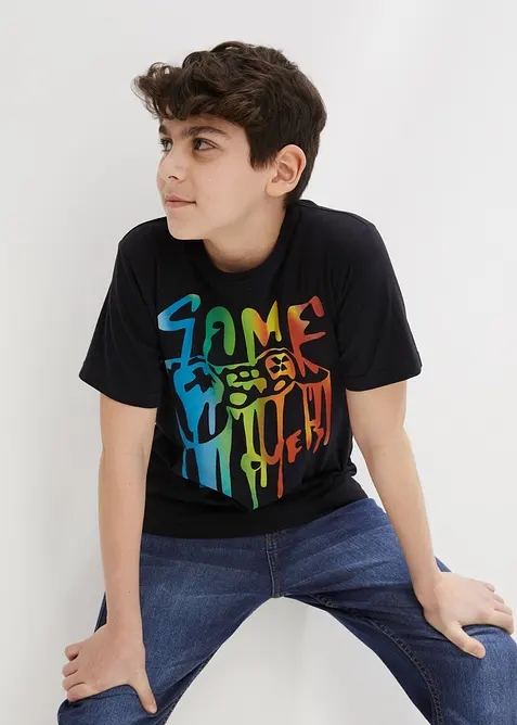 T-skjorte med økologisk bomull, bonprix