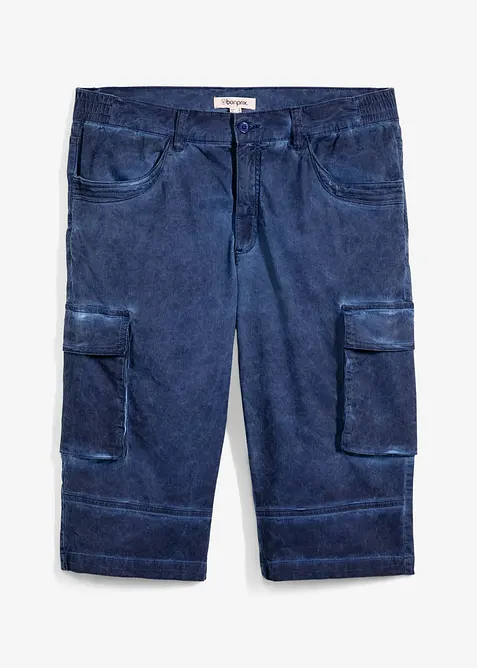 Lang cargo-bermudashorts med stretch og komfortsnitt, Regular Fit, bonprix