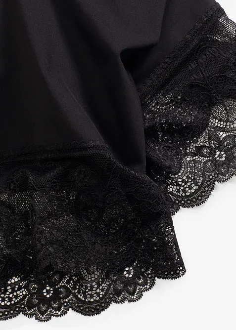 Sykkelbukse "med anti-gnisse-effekt" i kjølende polyamid med blonder på benet, bonprix