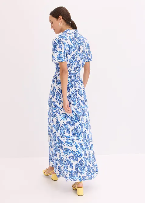 Maxikjole i lett viskose med print, bonprix