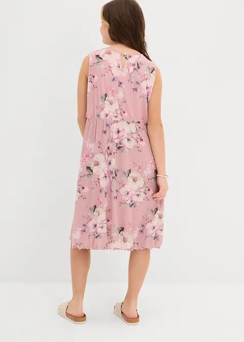 Mønstret kjole i lett mesh, bonprix