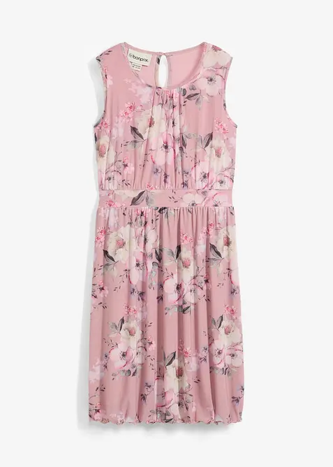 Mønstret kjole i lett mesh, bonprix