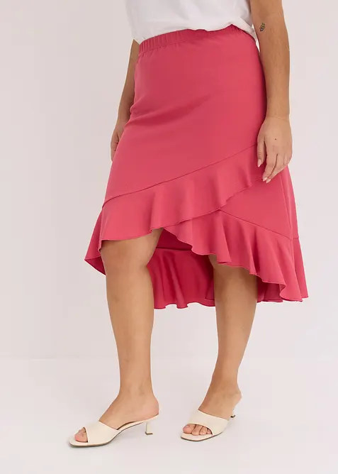 Jerseyskj&oslash;rt med volanger, bonprix