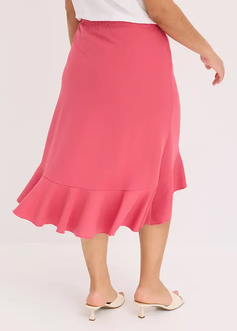 Jerseyskj&oslash;rt med volanger, bonprix