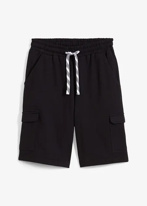 Trikot-bermudashorts i økologisk bomull med cargolommer, bonprix