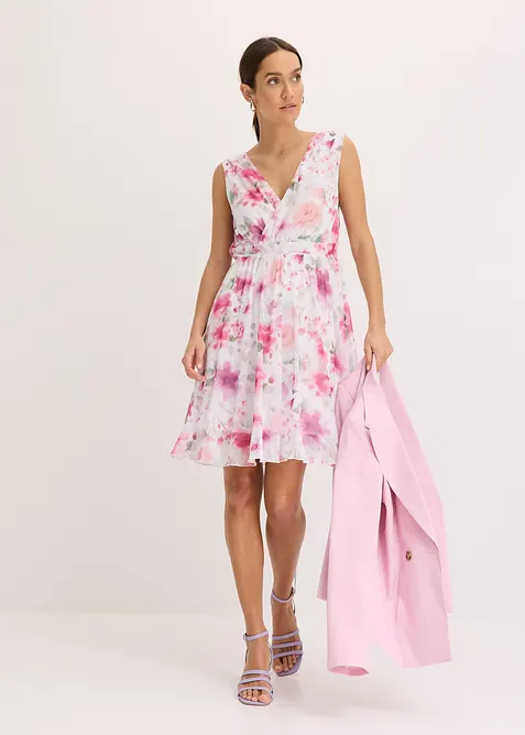 Mesh-kjole med print, bonprix