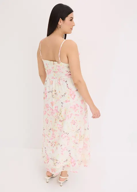 Maxikjole i lett mesh, bonprix