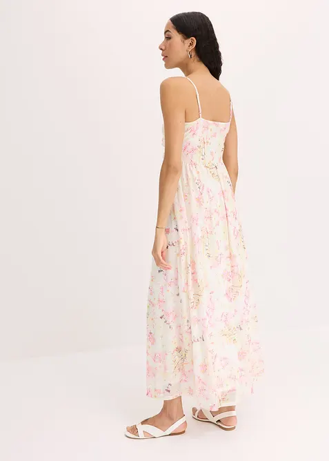 Maxikjole i lett mesh, bonprix