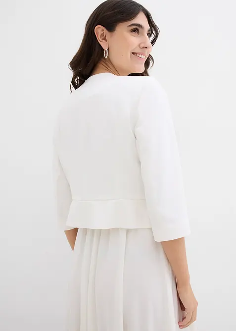 Kort mammablazer i sateng, bonprix