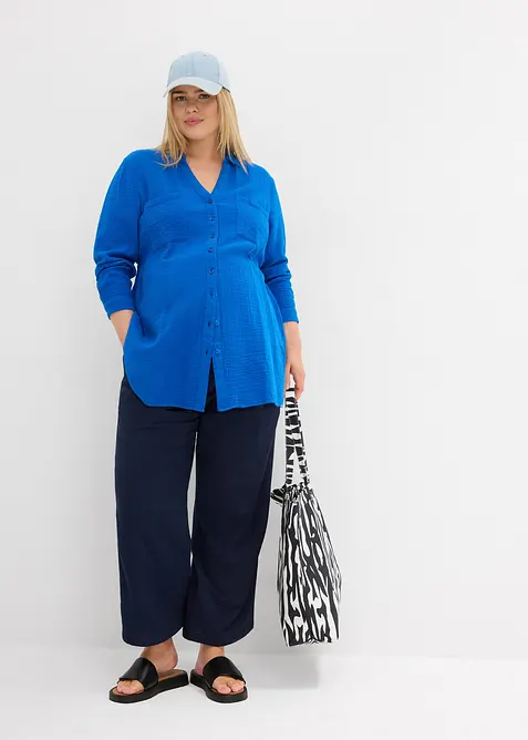 Mammabukse i bomullsmusselin, Loose Fit, bonprix