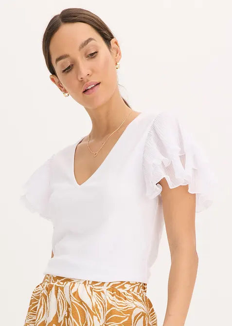 Topp med volanger, bonprix