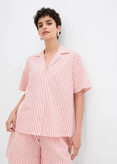 Skjortebluse i 100% bomull, bonprix