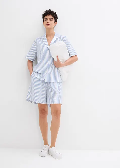 Skjortebluse i 100% bomull, bonprix