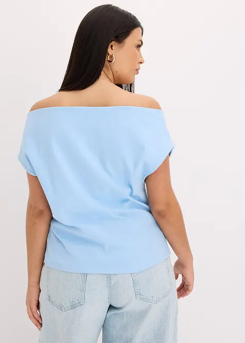 Off shoulder-topp i økologisk bomull, bonprix