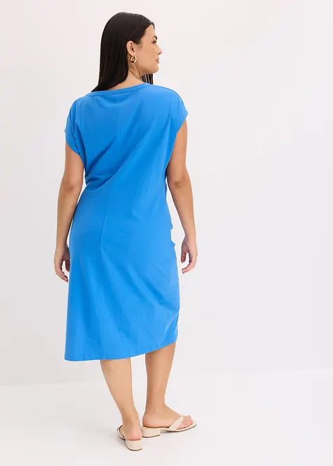 Trikotkjole i elastisk bomullsmiks med knyting, bonprix