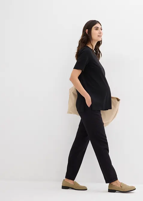 2-i-1-mammatopp i økologisk bomull med sidesplitter, bonprix