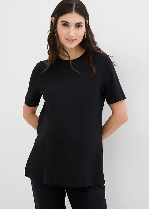 2-i-1-mammatopp i økologisk bomull med sidesplitter, bonprix