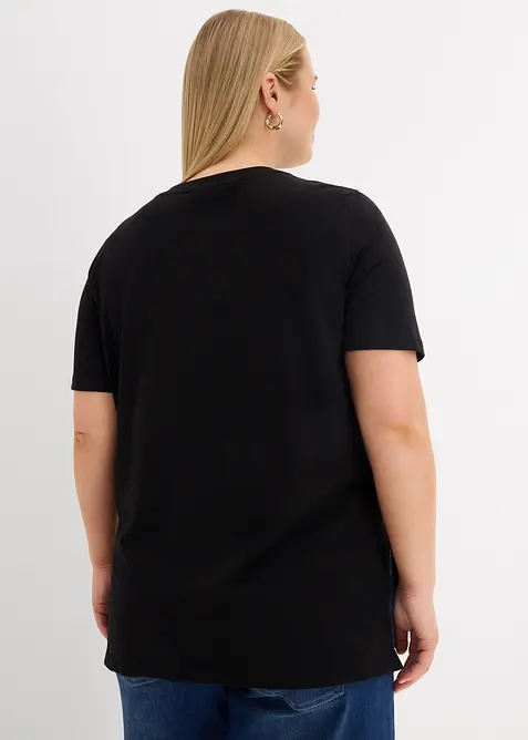 2-i-1-mammatopp i &oslash;kologisk bomull med sidesplitter, bonprix