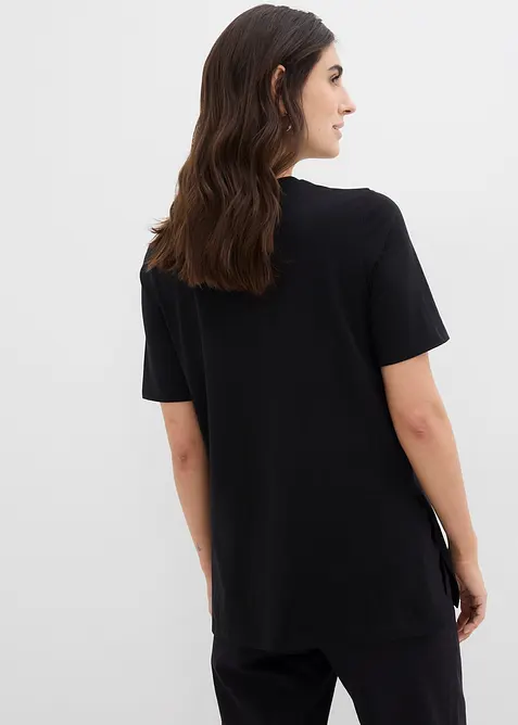 2-i-1-mammatopp i økologisk bomull med sidesplitter, bonprix