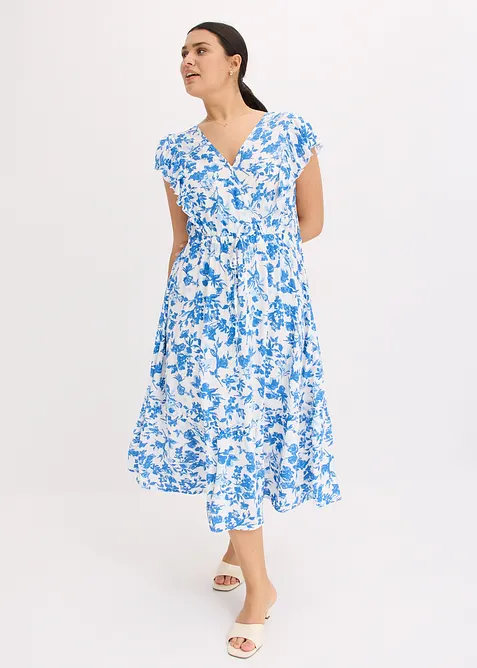 Midikjole i lett viskose, bonprix