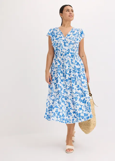 Midikjole i lett viskose, bonprix