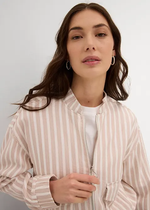 Bomberjakke i linstil, bonprix