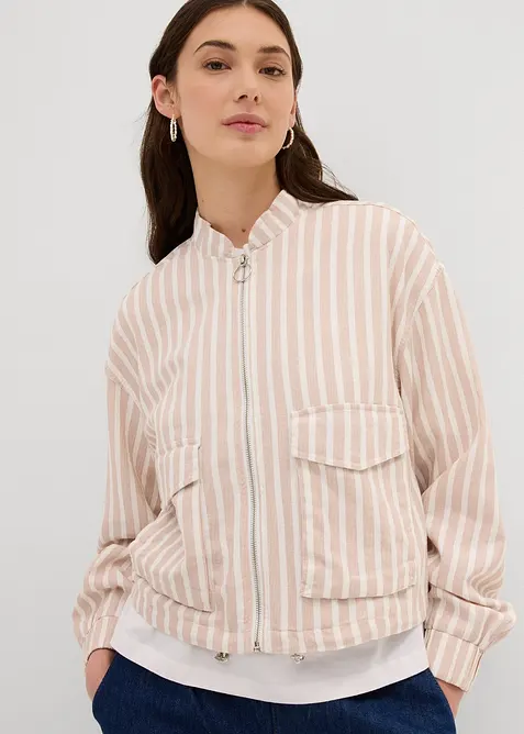 Bomberjakke i linstil, bonprix