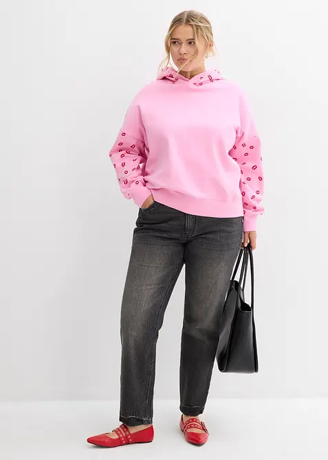 Oversized hettegenser i &oslash;kologisk bomull, bonprix