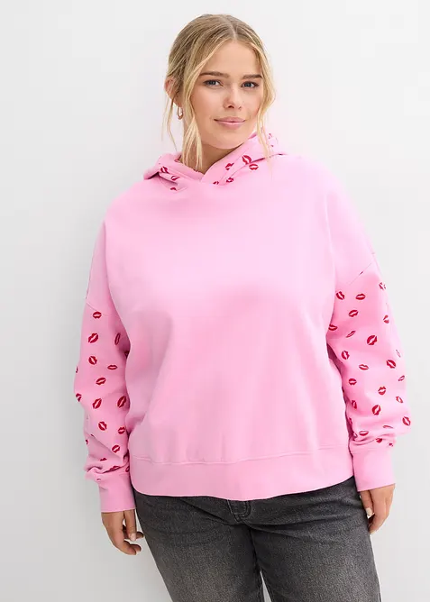 Oversized hettegenser i &oslash;kologisk bomull, bonprix