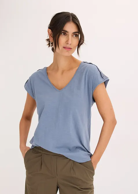 Topp med heklede innfellinger, bonprix