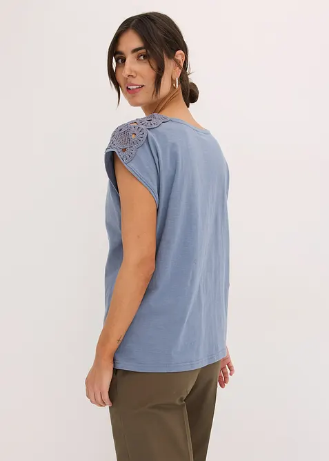 Topp med heklede innfellinger, bonprix