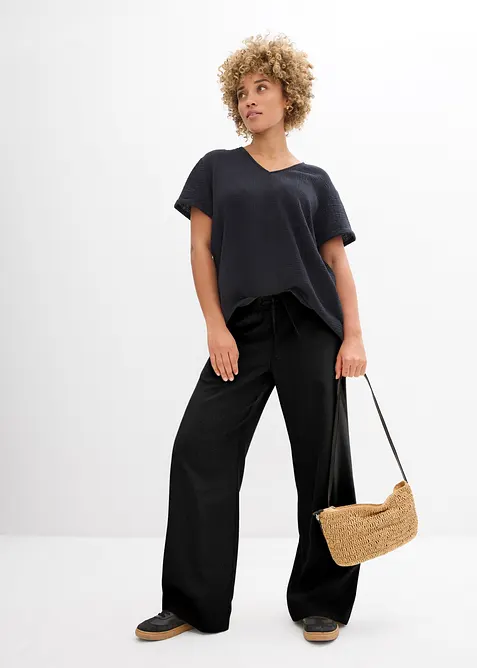 Trikottunika i myk musselin, bonprix