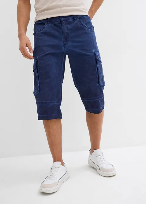 Lang cargo-bermudashorts med stretch og komfortsnitt, Regular Fit, bonprix