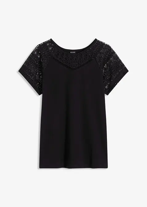 Topp med blonder, bonprix