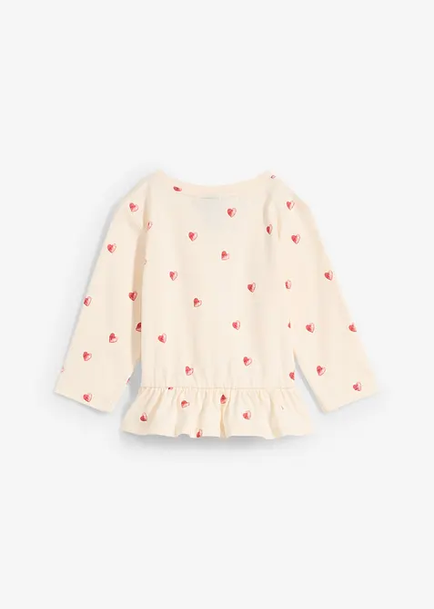 Langermet topp i &oslash;kologisk bomull, bonprix