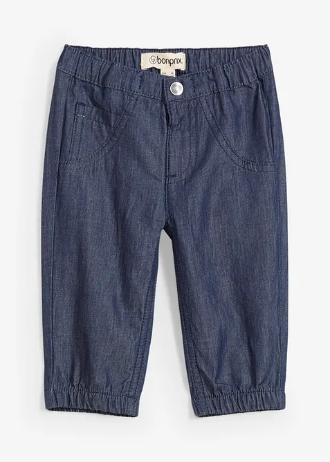 Pull on-jeans i økologisk bomull, bonprix