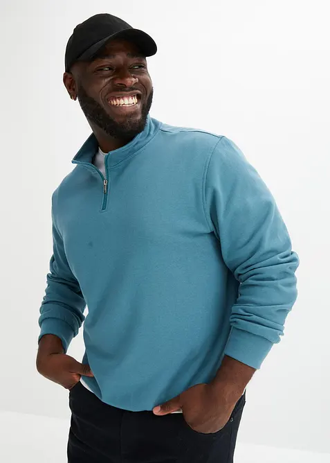 Sweatshirt med troyer-krage, bonprix