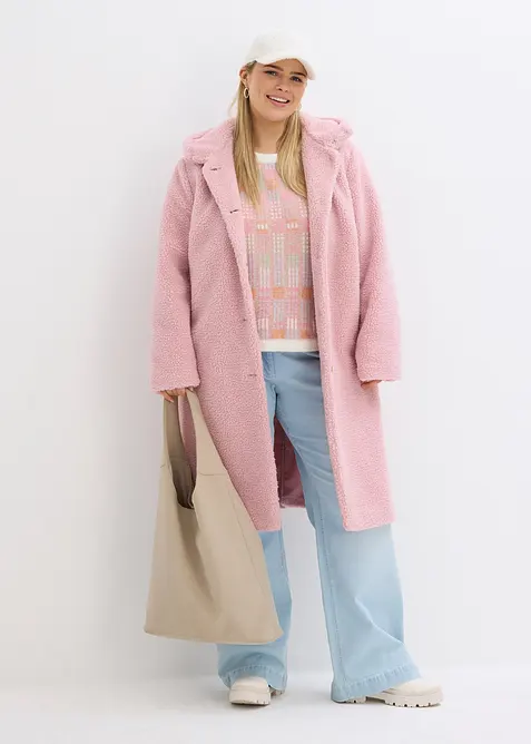 K&aring;pe i pil&eacute; med hette og lommer, bonprix