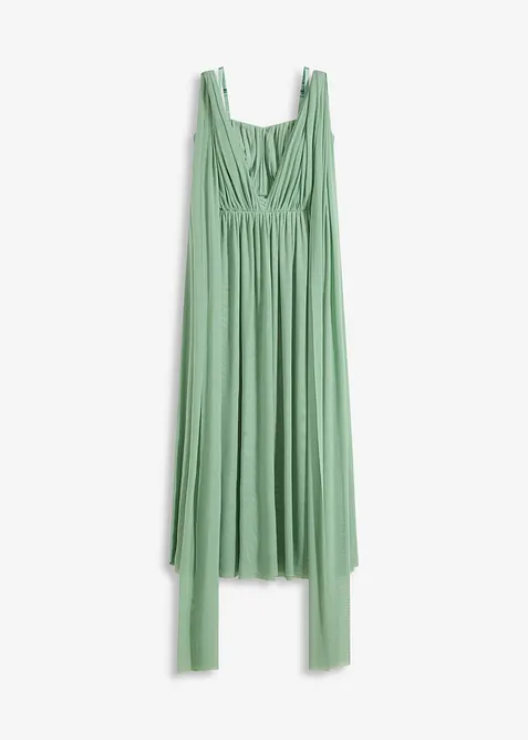 Maxikjole i mesh med ulike bæremuligheter, bonprix