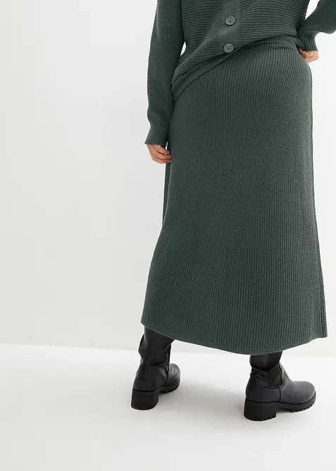 Strikket skj&oslash;rt, lett utsvingt, bonprix