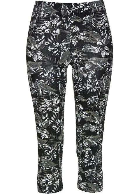 Capri-leggings i bomullsmiks, bonprix