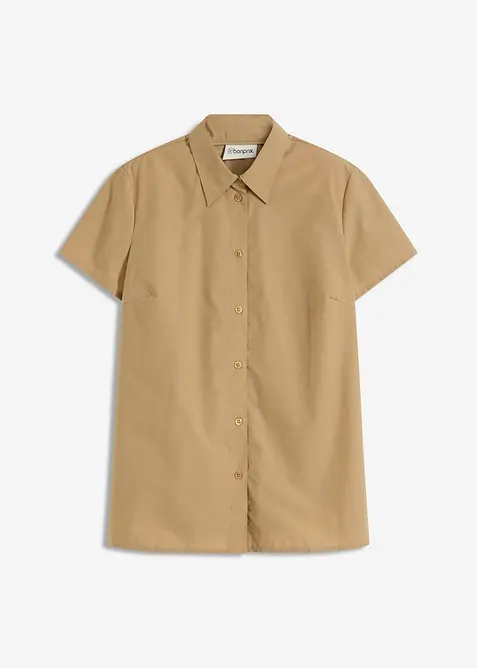 Kortermet bluse i poplin, bonprix