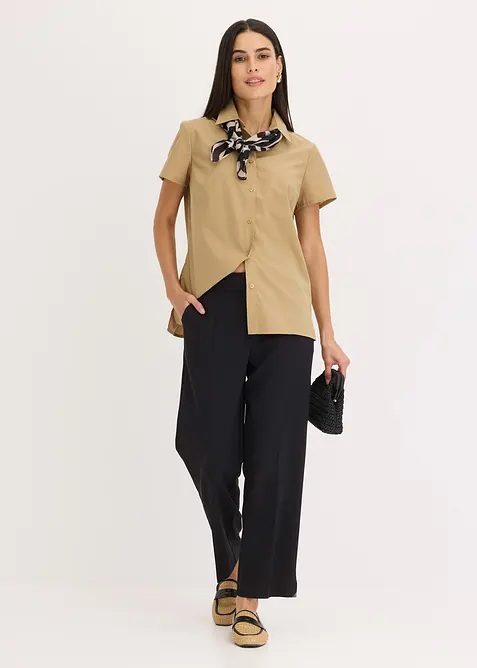 Kortermet bluse i poplin, bonprix