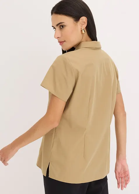 Kortermet bluse i poplin, bonprix