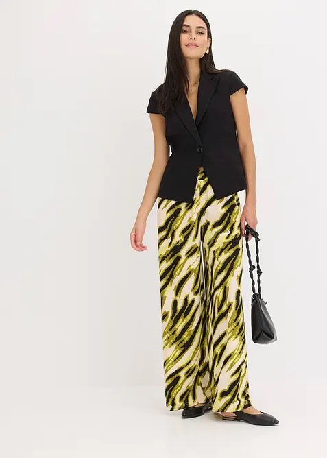 Kortermet blazer i bomullssateng, bonprix