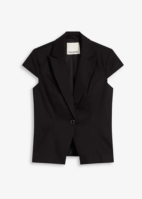 Kortermet blazer i bomullssateng, bonprix